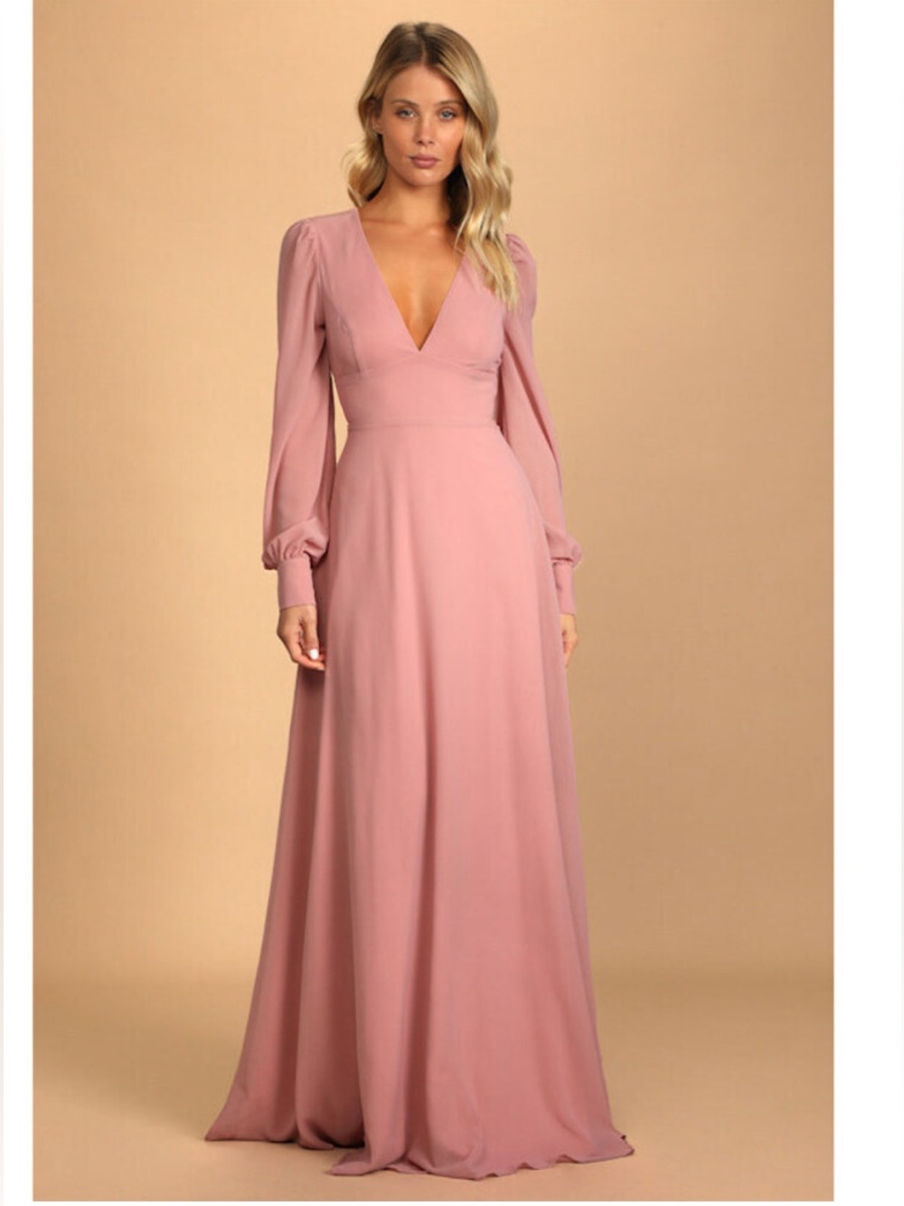 Lulus Talk About Divine Blush
Long Sleeve Backless Maxi Dress Pink Size XS - Picture 1 of 8